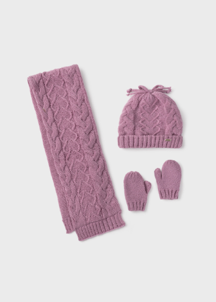 ladies pink hat and scarf set