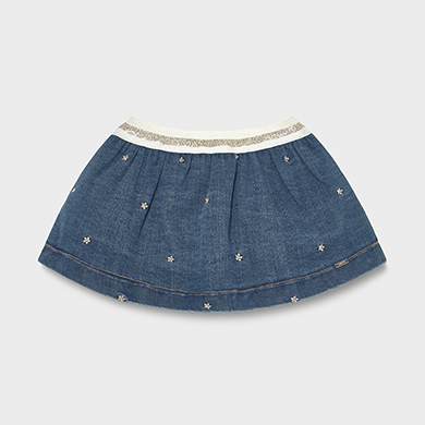 Jupe jean broderie bébé fille Jean | Mayoral ®