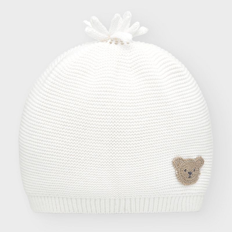 white newborn cap