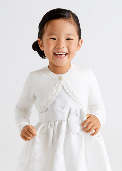 girls white dress cardigan