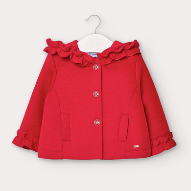 red baby coat