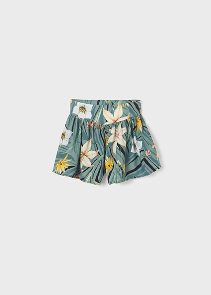 Krótkie spodnie z nadrukiem kwiatki dla dziewczynki Sosna