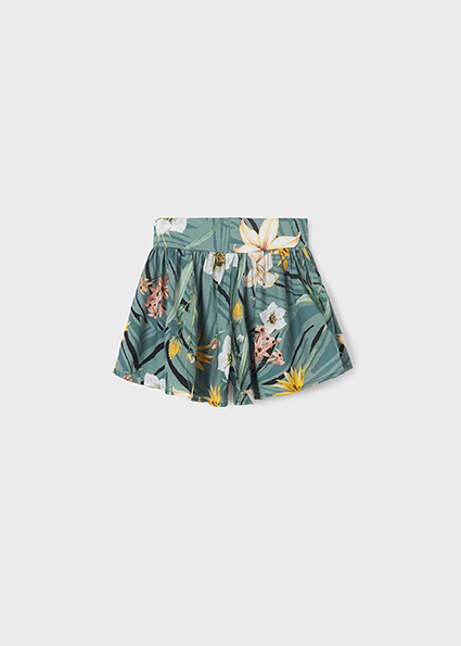 Krótkie spodnie z nadrukiem kwiatki dla dziewczynki Sosna