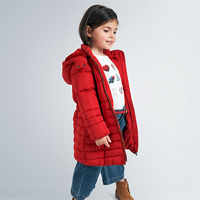 Lange Winterjacke Madchen Karmin Mayoral