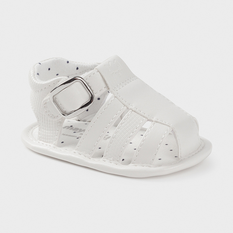 newborn white sandals