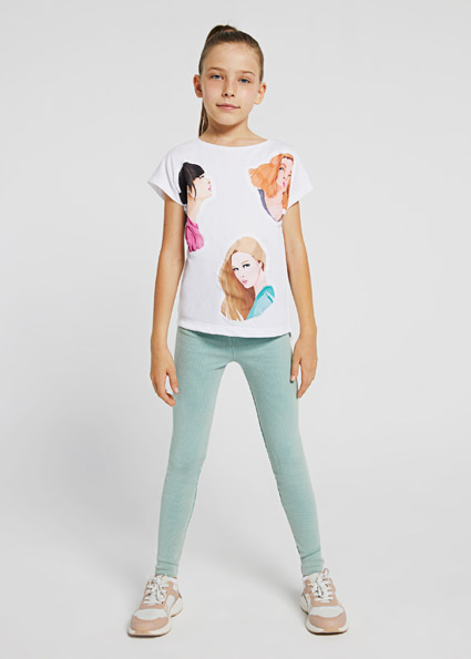 Mayoral Set composto da maglietta estiva e leggings da ragazza 