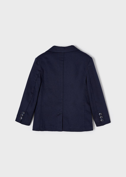 navy blue linen blazer