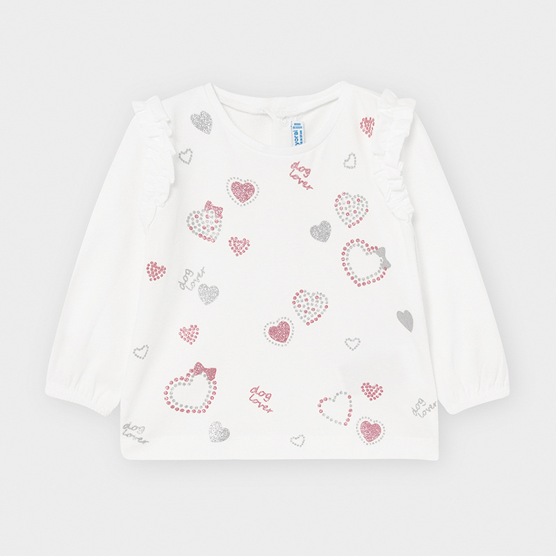 baby girl white long sleeve top