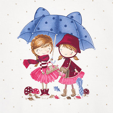 Maglietta Colletto Alto Disegno Bambina Ciliegia Mayoral