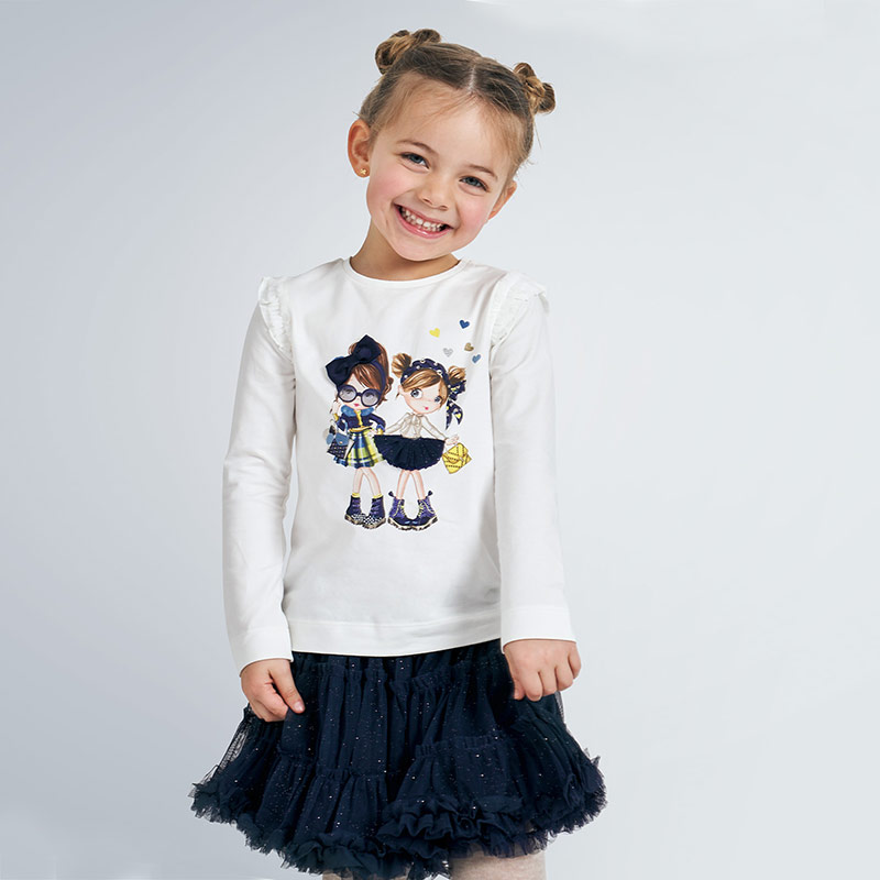 Maglietta Maniche Lunghe Frozen Per Bambina | Blu | Taglia 8 Anni | Cotone Girocollo - Foto 5