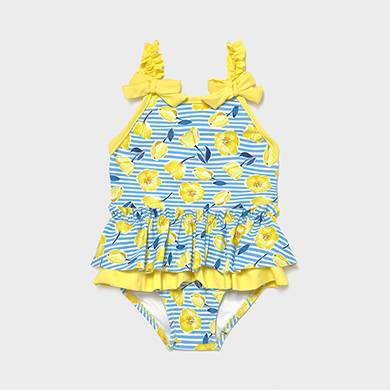 Maillot De Bain Volants Bebe Fille Jaune Mayoral
