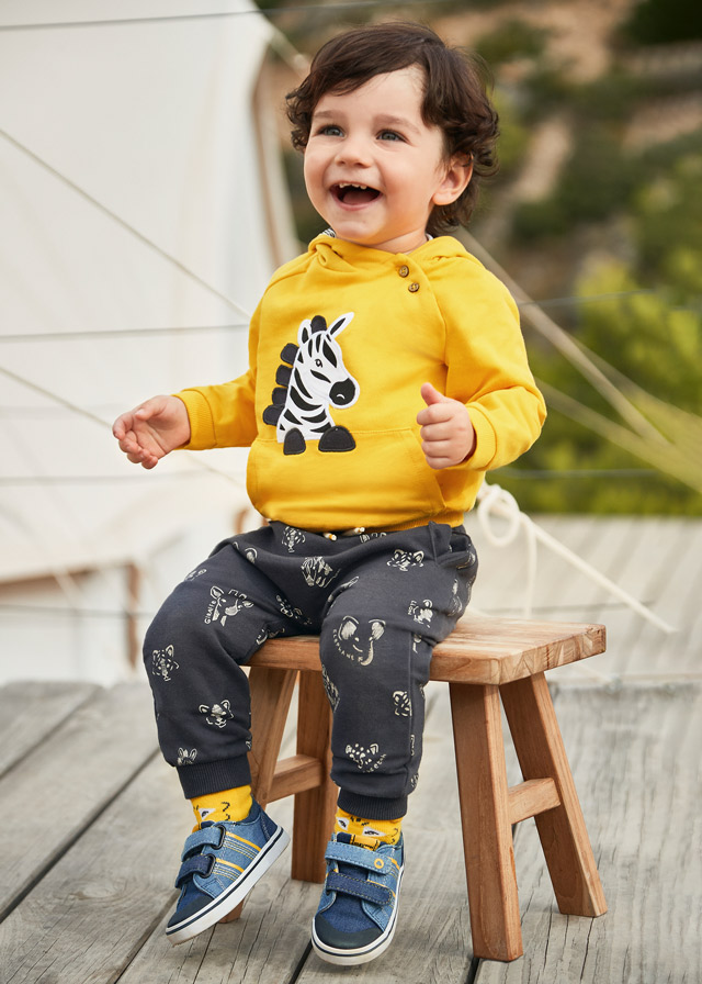 Pantalón chándal estampado bebé niño Regaliz | Mayoral ®