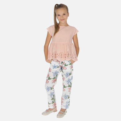 white chiffon trousers