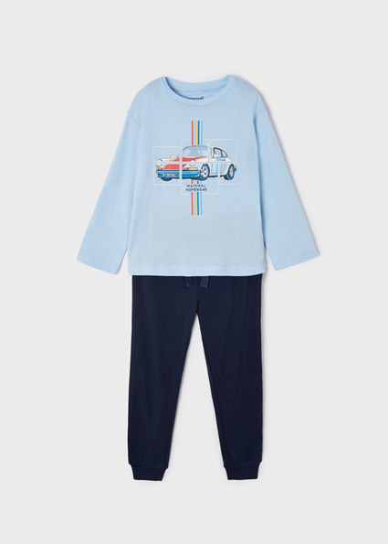 Pijama comprido ECOFRIENDS menino Celeste | Mayoral ®