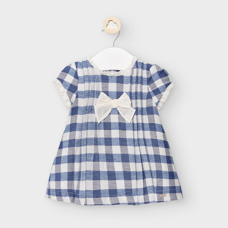 tartan newborn dress