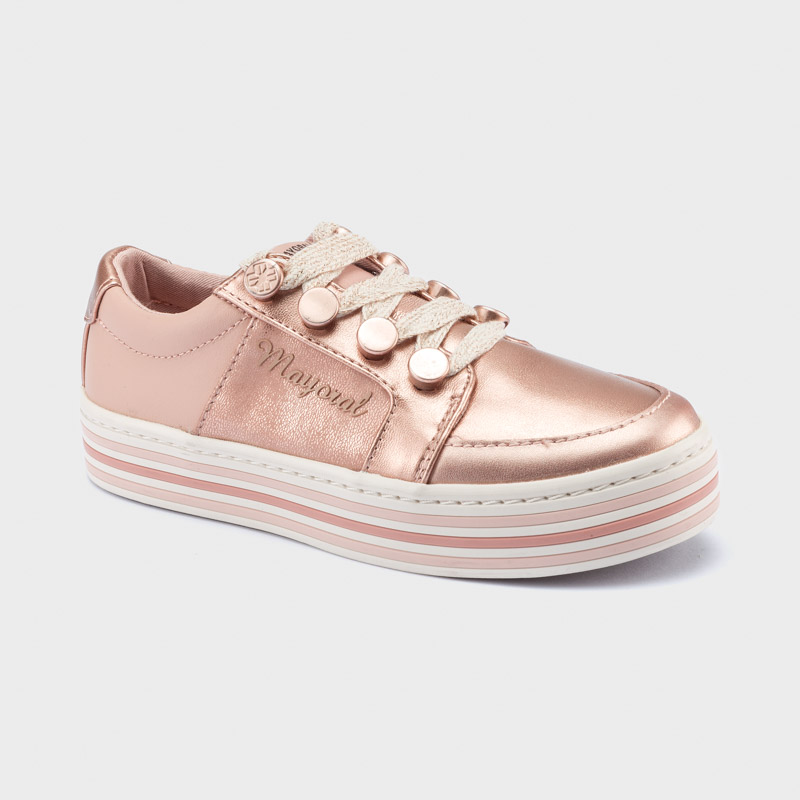 pink platform trainers