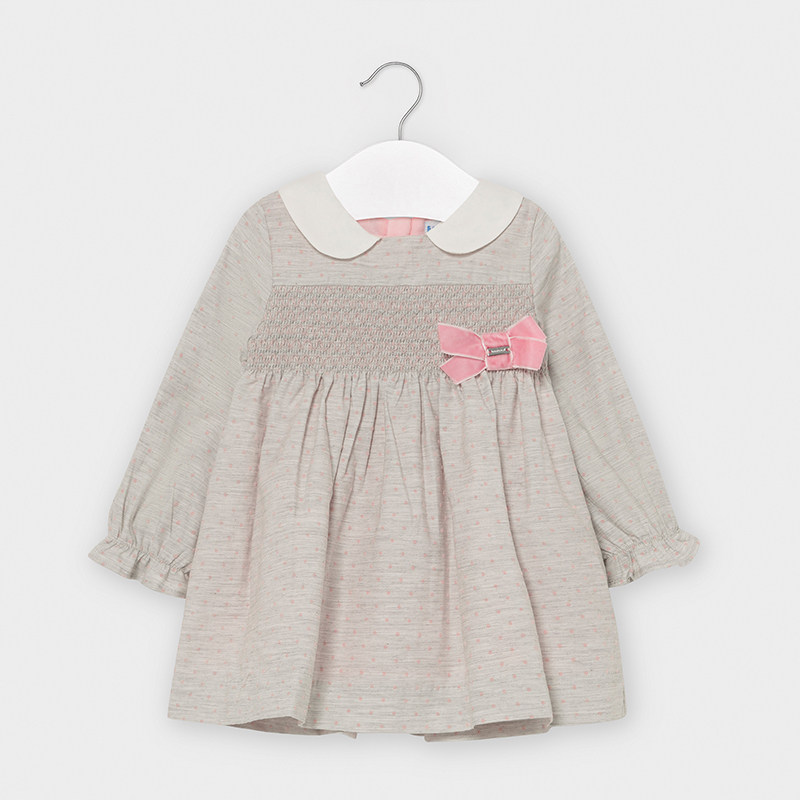 grey frock for baby girl