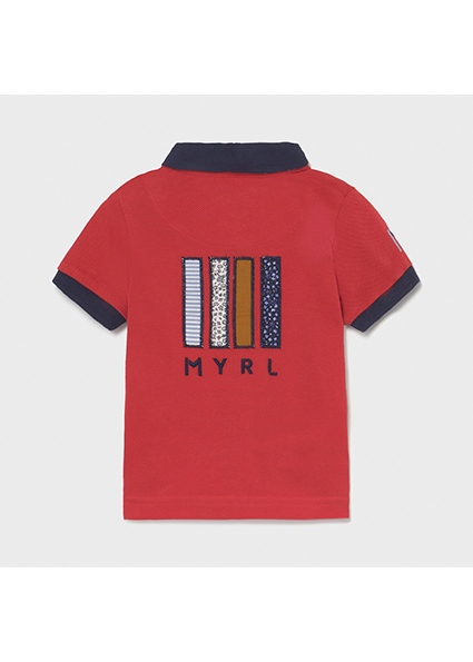 Polo Manche Courte Motifs Bebe Garcon Cyber Red Mayoral