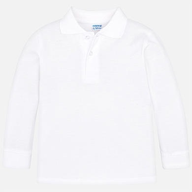 Polo Manga Larga Escolar Blanco Mayoral