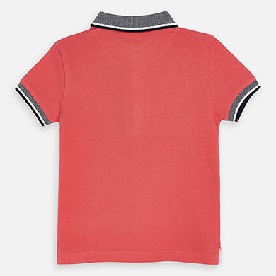 coral polo shirt
