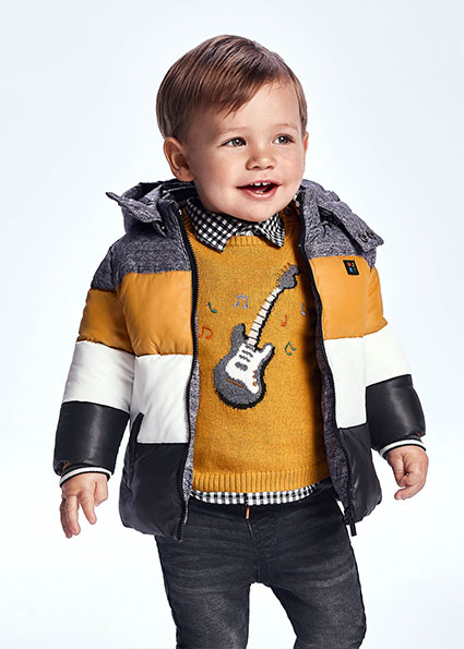Pull Dessin Bebe Garcon Ocre Mayoral