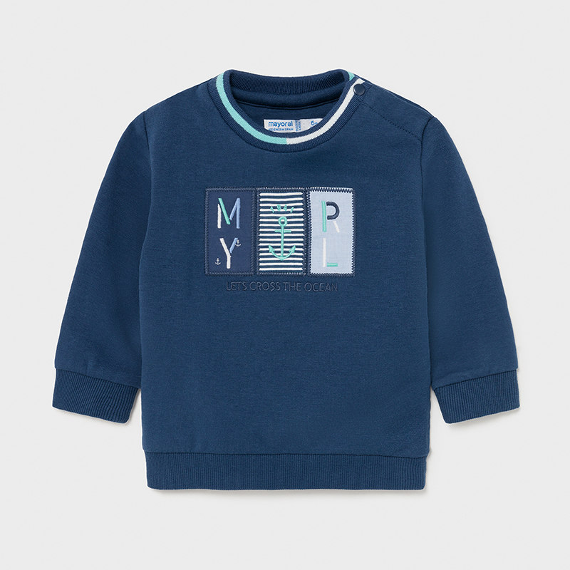 Pullover apliques bebé niño Azul | Mayoral