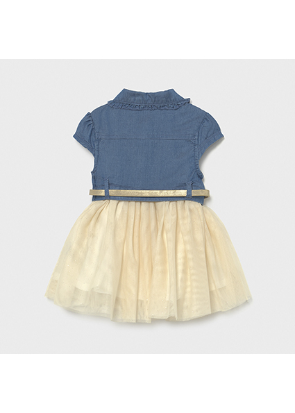Robe Combinee Jean Avec Tulle Bebe Fille Jean Mayoral