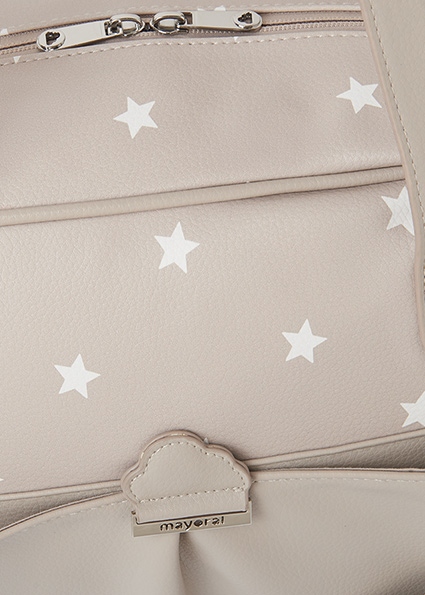 Sac Maternite Etoiles Bebe Taupe Mayoral