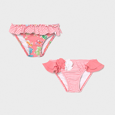 Set 2 Maillots De Bain Culotte Bebe Fille Flamingo Mayoral