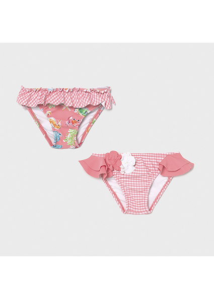 Set 2 Maillots De Bain Culotte Bebe Fille Flamingo Mayoral