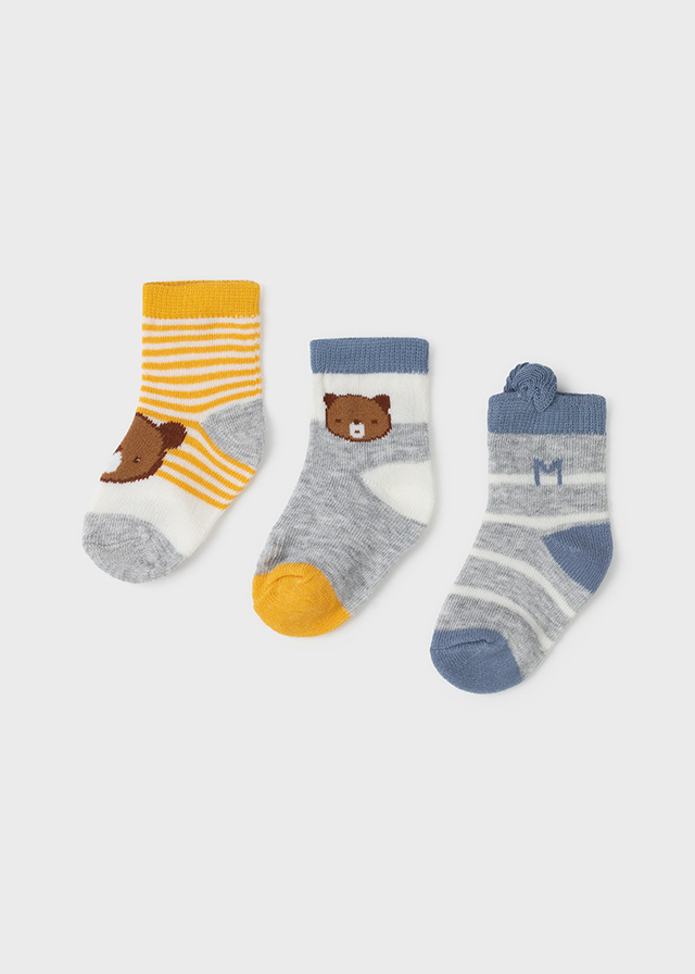 Set 3 calcetines recién nacido niño Gris vigoré Mayoral