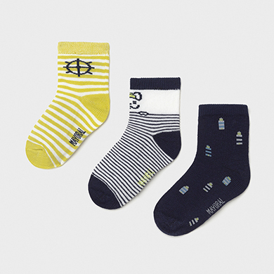 Set 3 Chaussettes Bebe Garcon Lime Mayoral