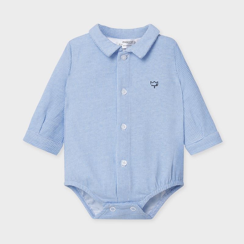 newborn button down onesie