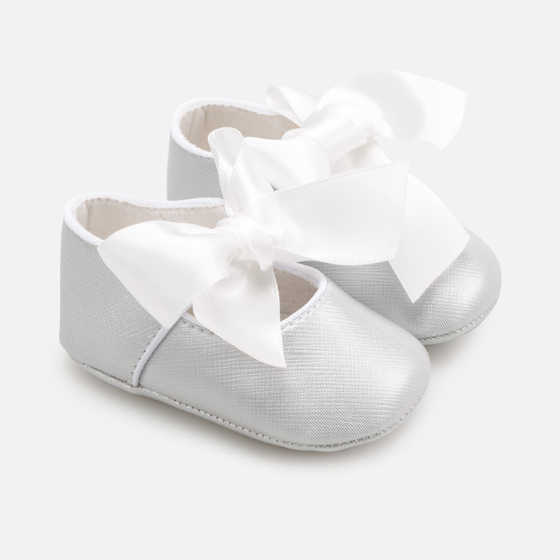 Shoes Newborn Baby Girl Silver Mayoral