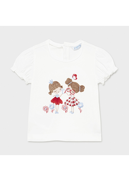 Baby girl white t shirt clearance