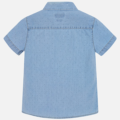 polo short sleeve denim shirt