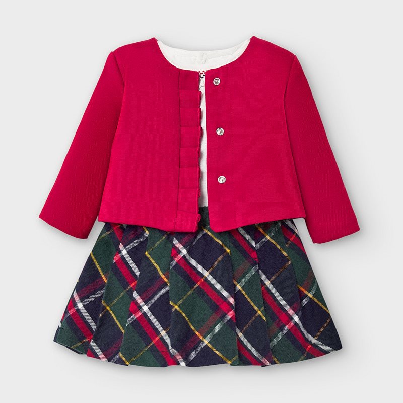 newborn red cardigan