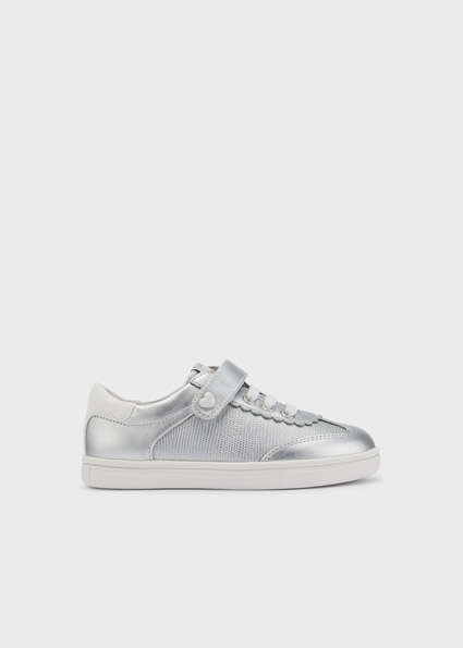 Sneakers puntera piel chica Plata | Mayoral ®