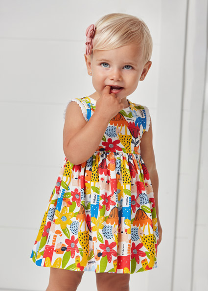 Sukienka z nadrukiem ECOFRIENDS dla niemowlęcia dziewczynki Klementynka