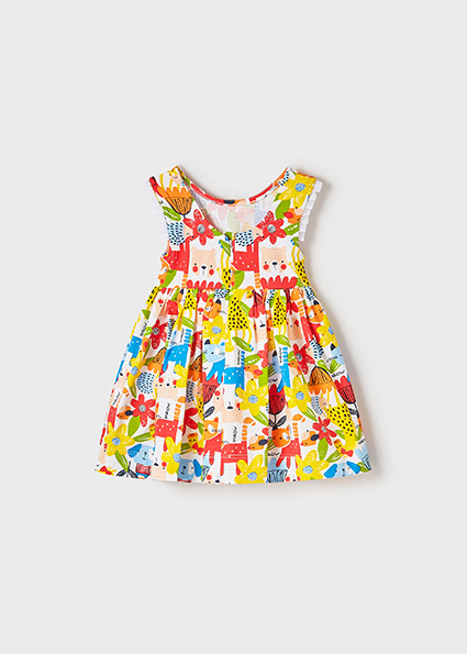 Sukienka z nadrukiem ECOFRIENDS dla niemowlęcia dziewczynki Klementynka