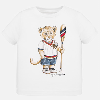 T Shirt Baby Boy White Mayoral
