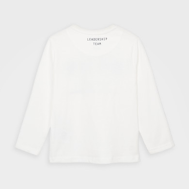 T-shirt manche longue garçon Blanc cassé