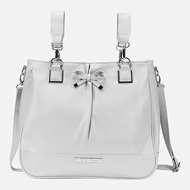 white pram bag
