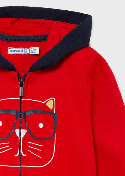 Trening 2 pantaloni imprimeuri pisica bebe baiat Rosu-Albastru  Mayoral ®