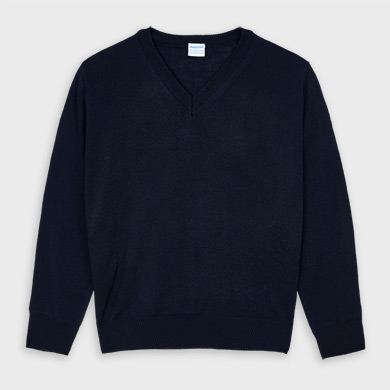 navy blue v neck jumper school