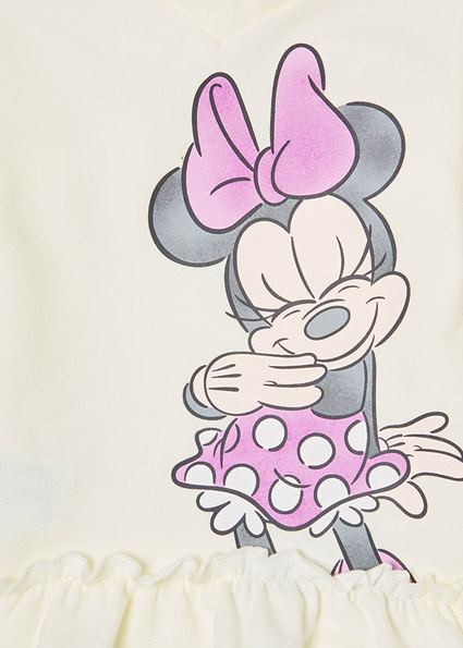 Vestido Felpa Perchada Minnie Mouse Disney Bebe Nina Milk Mayoral