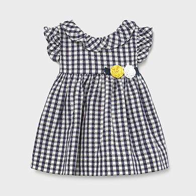 Vichy Dress For Baby Girl Navy Blue Mayoral